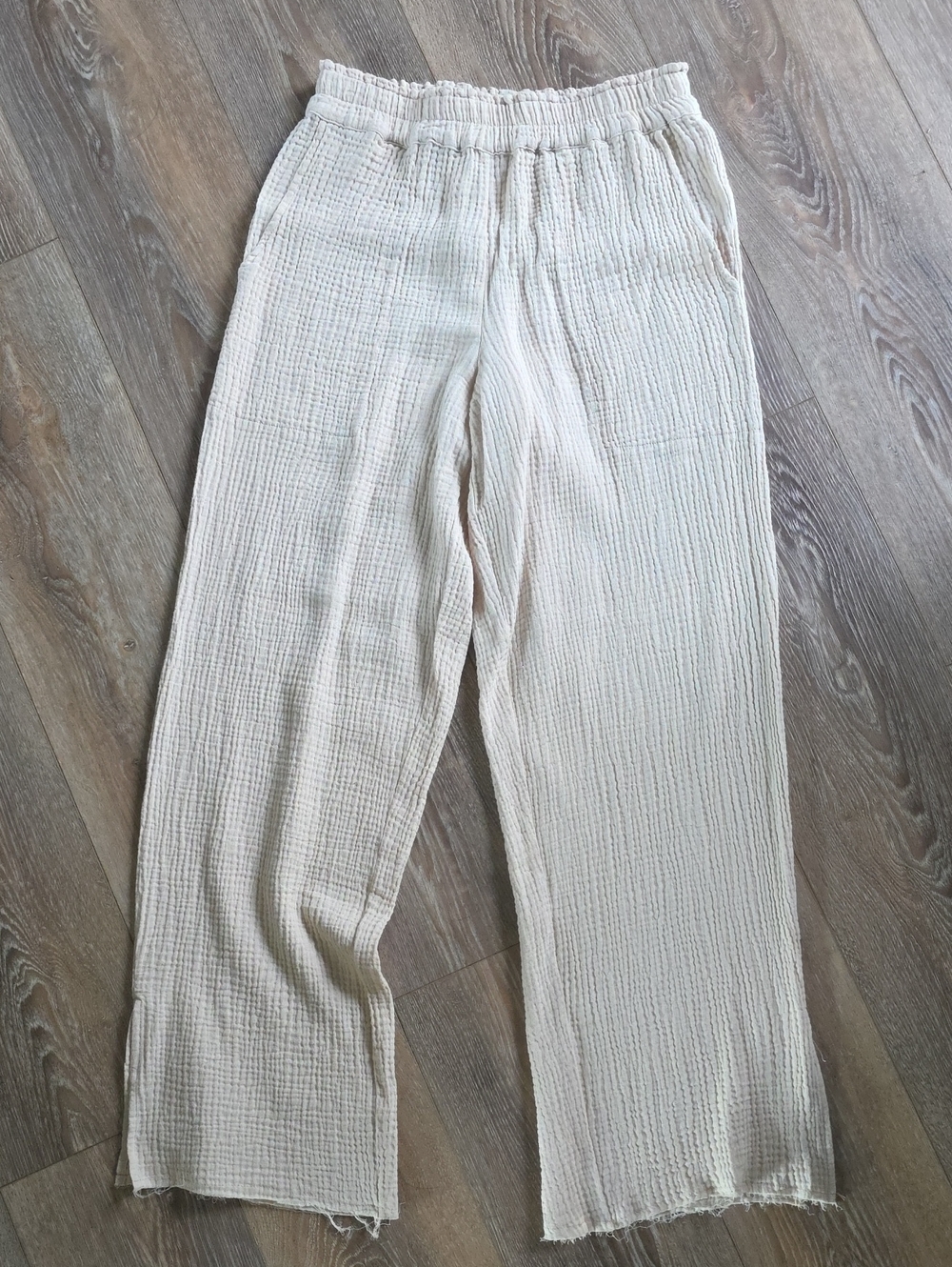 Rails Sz XS Leon Crop Flax Wide-Leg Gauze Pants 100% Cotton Retails $148